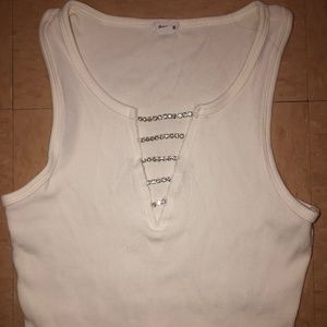 GARAGE y2k crystal tank top